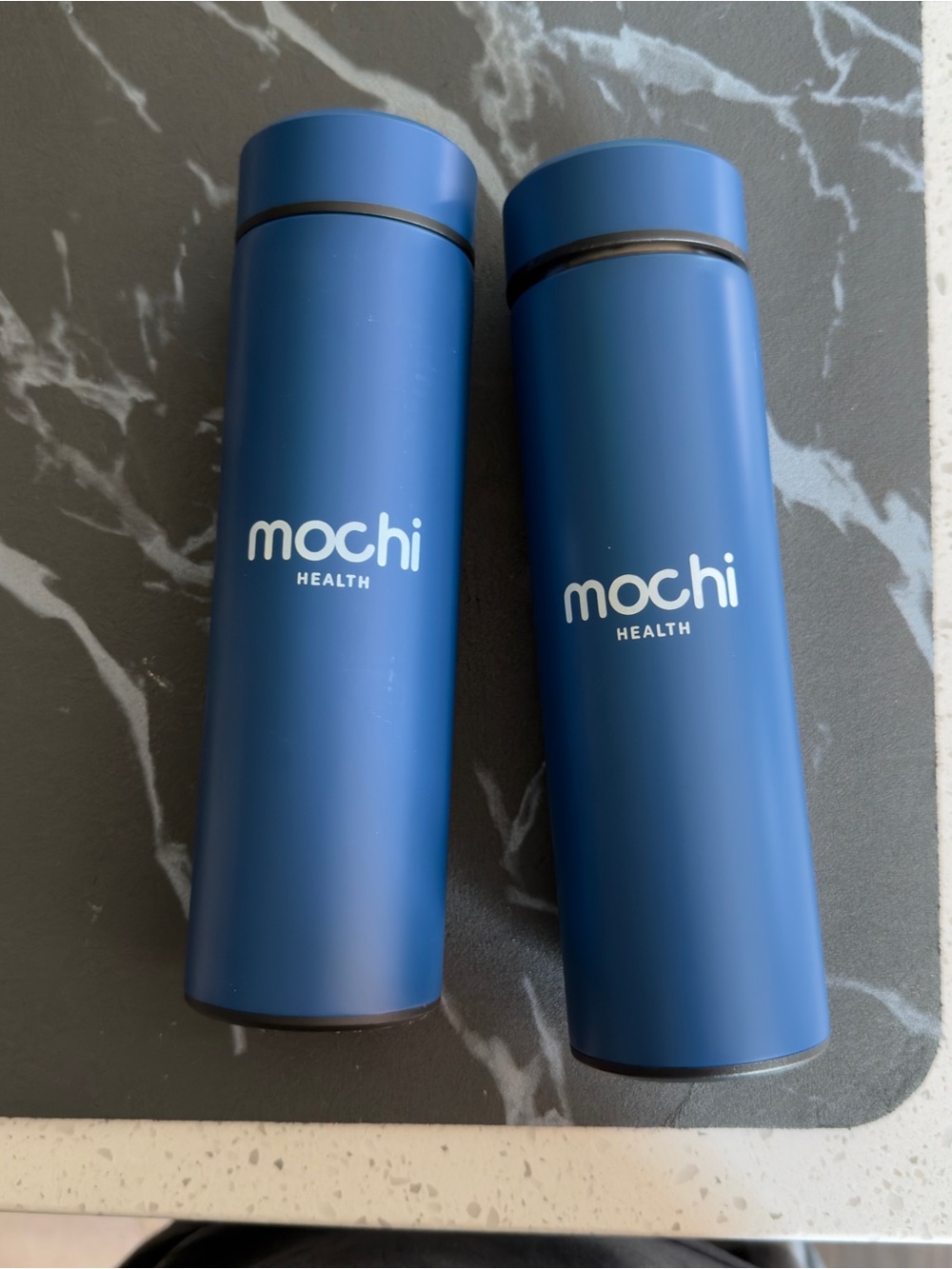 Mochi Health Blue Insulated Travel Bottle - Double Wall Thermos. Water